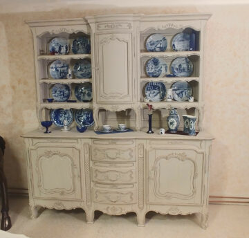 Chalk-painted French Provence Dining Set