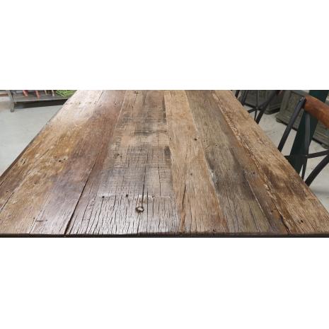 barnwood table close up