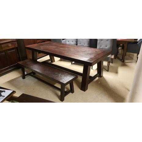 Dark Teak King Table with Bench_240x100_175cm (1)